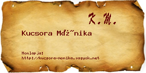 Kucsora Mónika névjegykártya