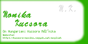 monika kucsora business card
